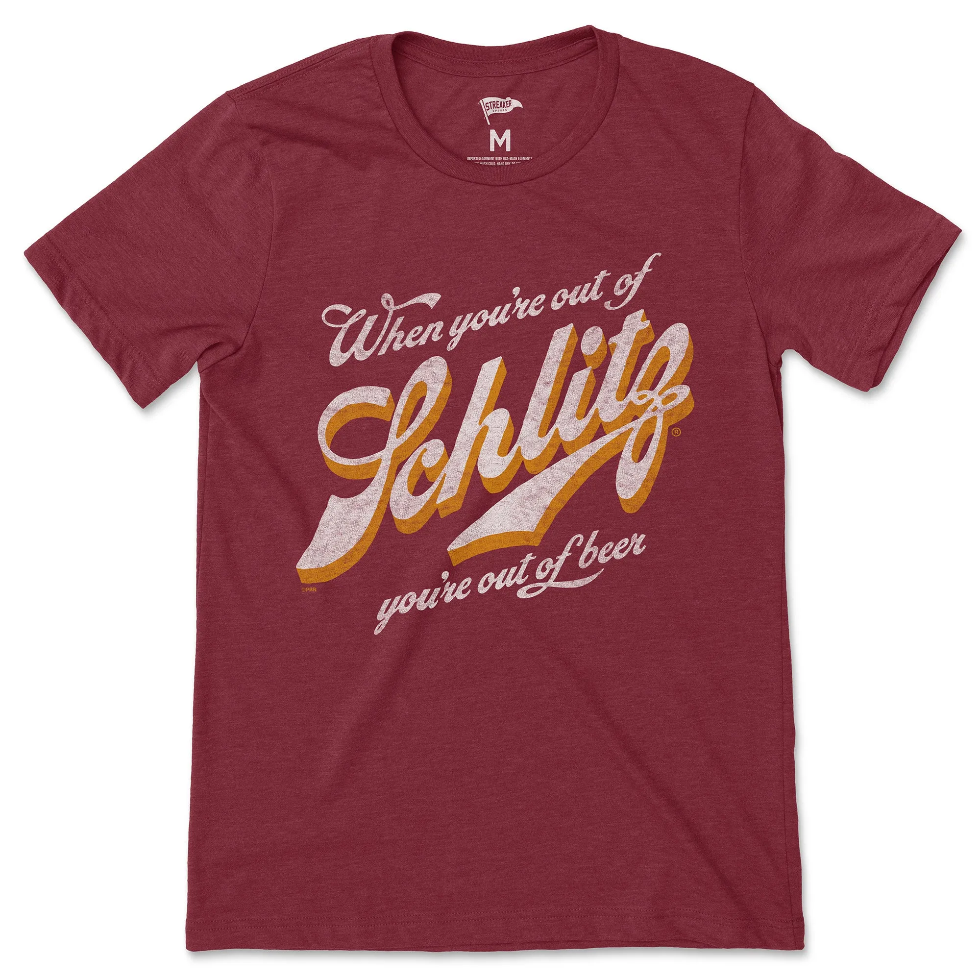 Schlitz Vintage Logo Tee sold by Streaker Sports
