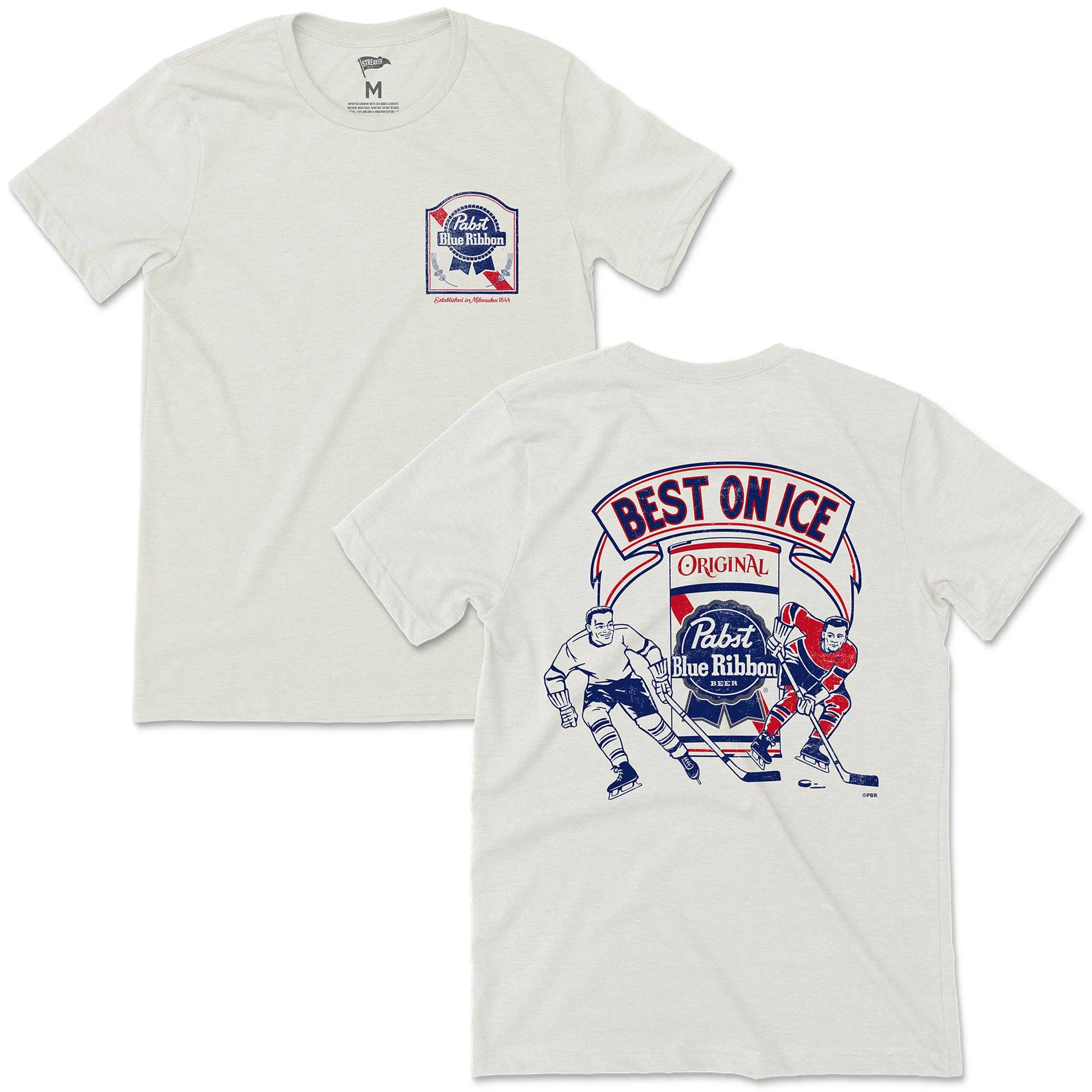 Pabst Blue Ribbon Vintage Best On Ice Tee sold by Streaker Sports