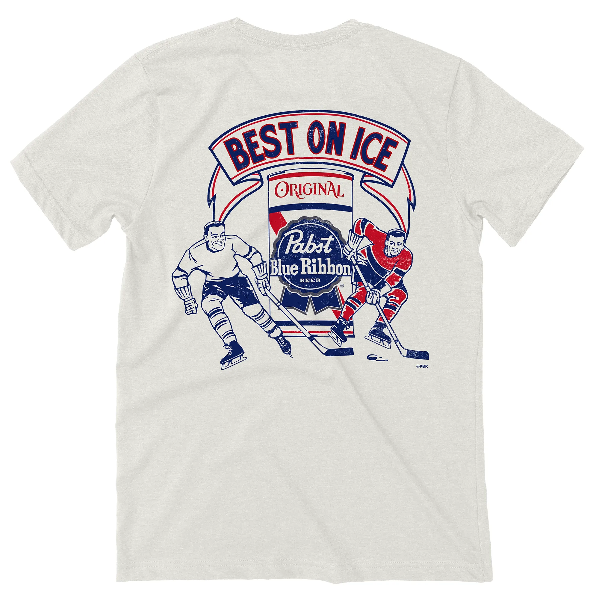 Pabst Blue Ribbon Vintage Best On Ice Tee sold by Streaker Sports product image thumbnail 3
