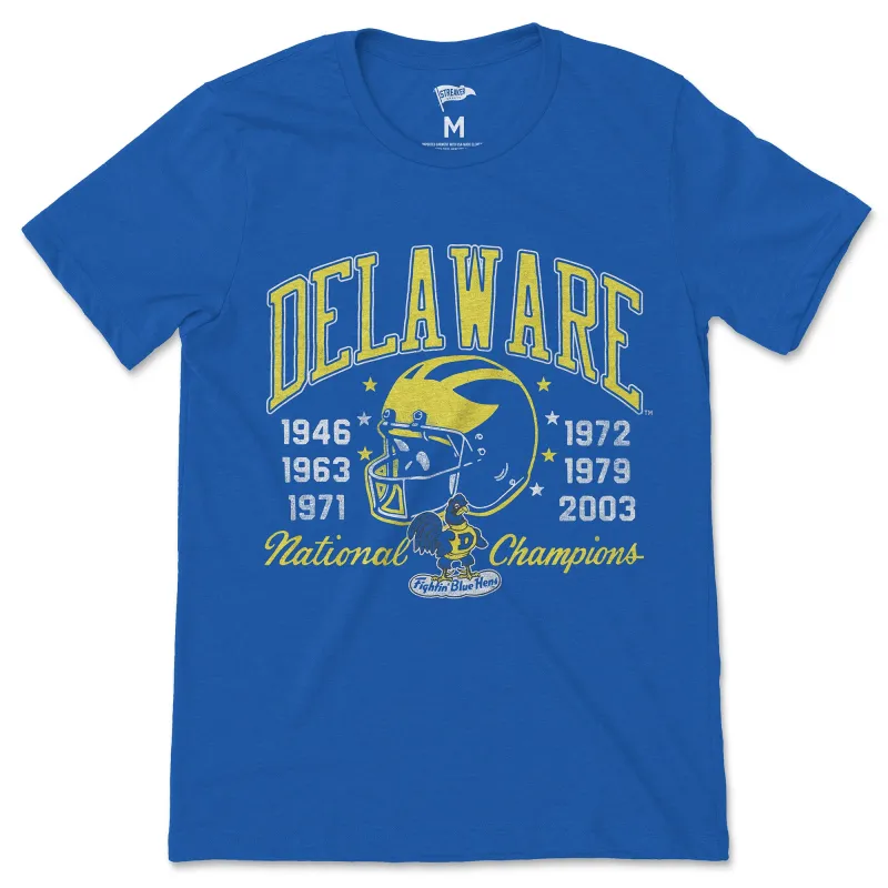 Delaware Vintage Football National Champs Tee sold by Streaker Sports