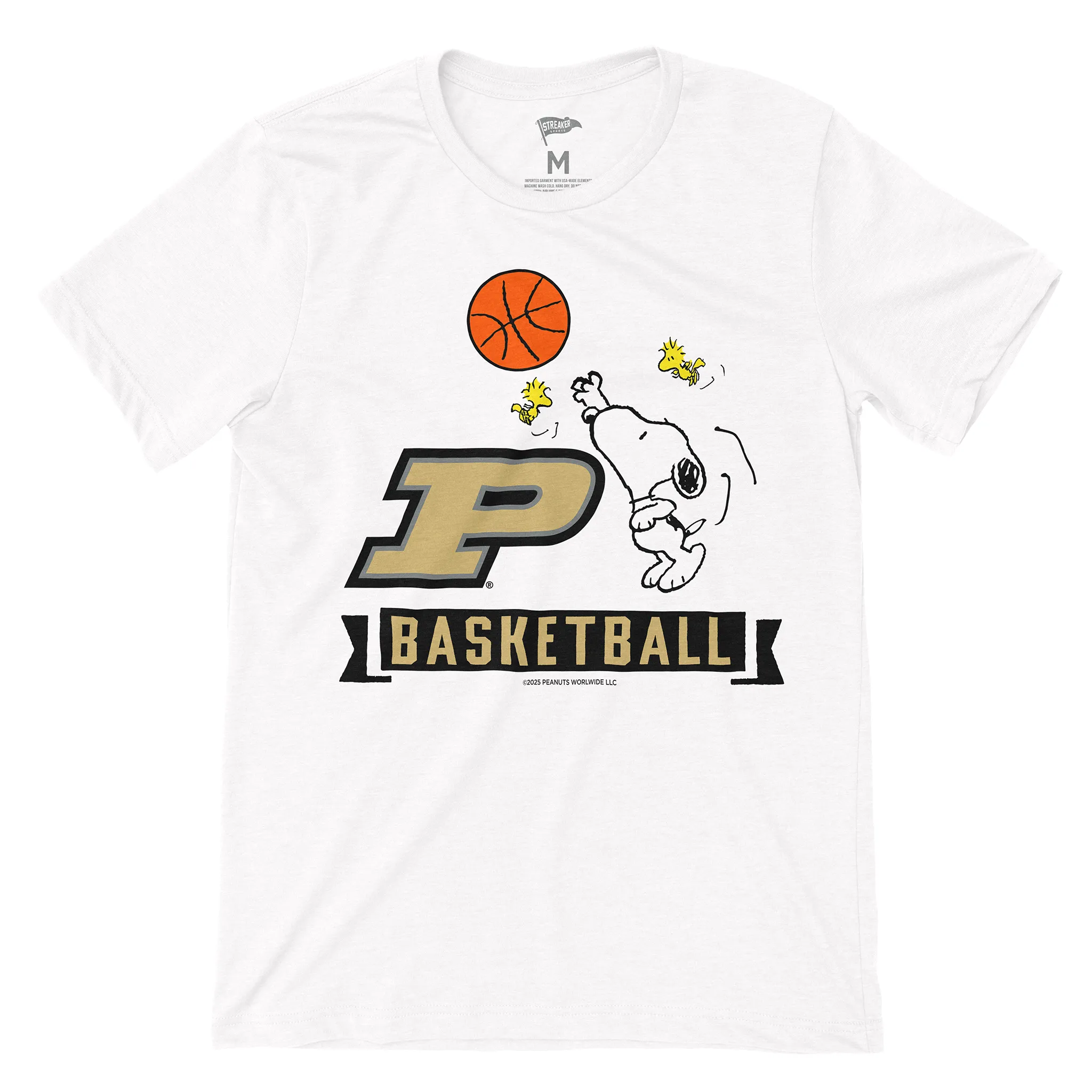 Peanuts x Purdue Basketball Tee sold by Streaker Sports