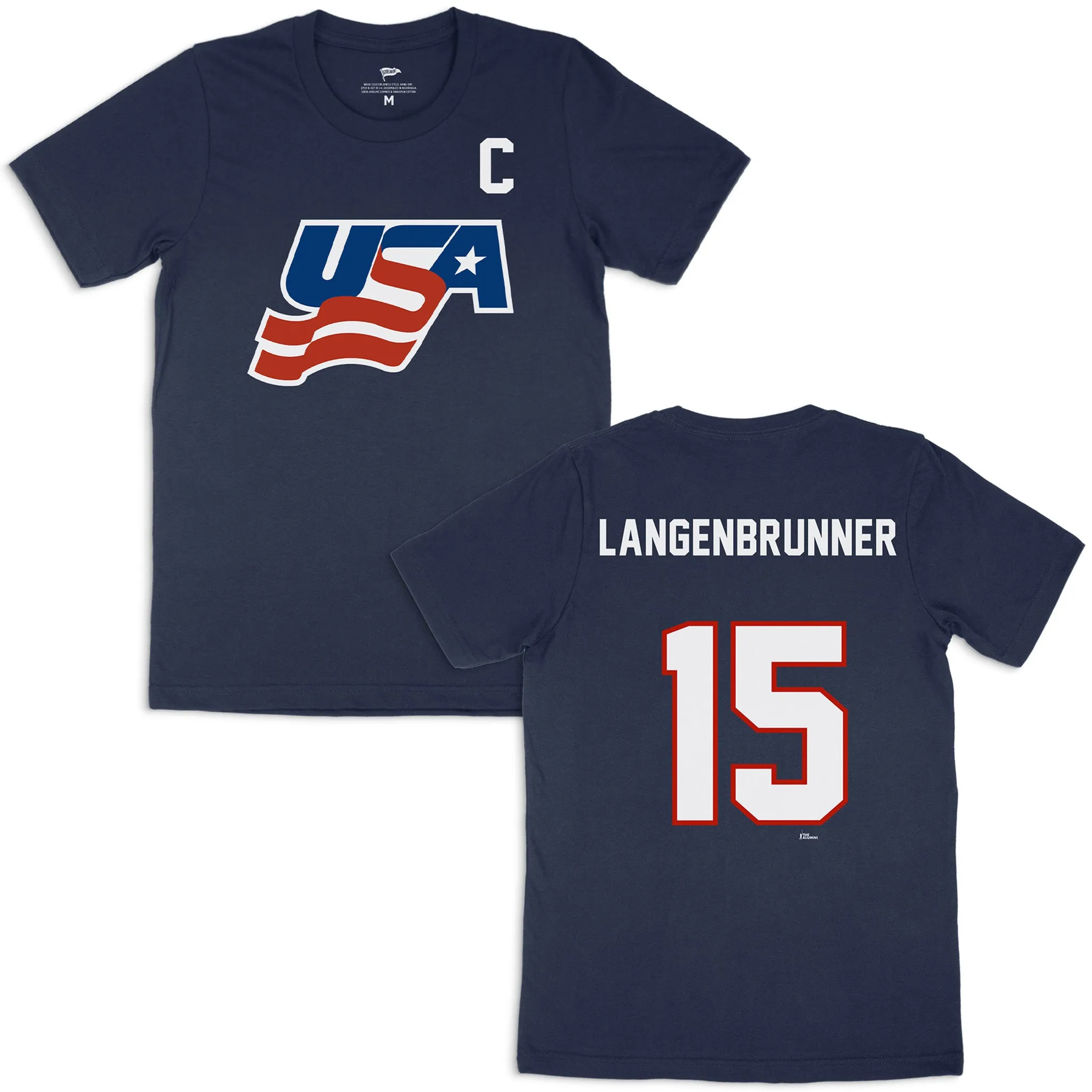 Team USA Jamie Langenbrunner Jersey Tee sold by Streaker Sports