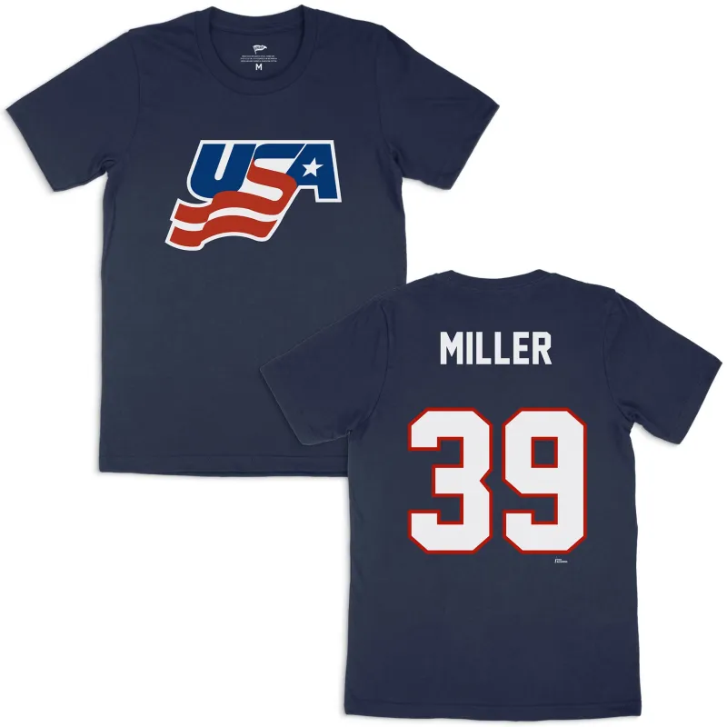 Team USA Ryan Miller Jersey Tee sold by Streaker Sports