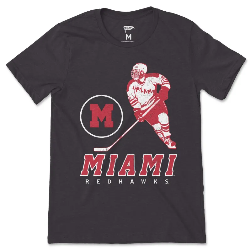 Miami RedHawks Vintage Hockey Tee sold by Streaker Sports