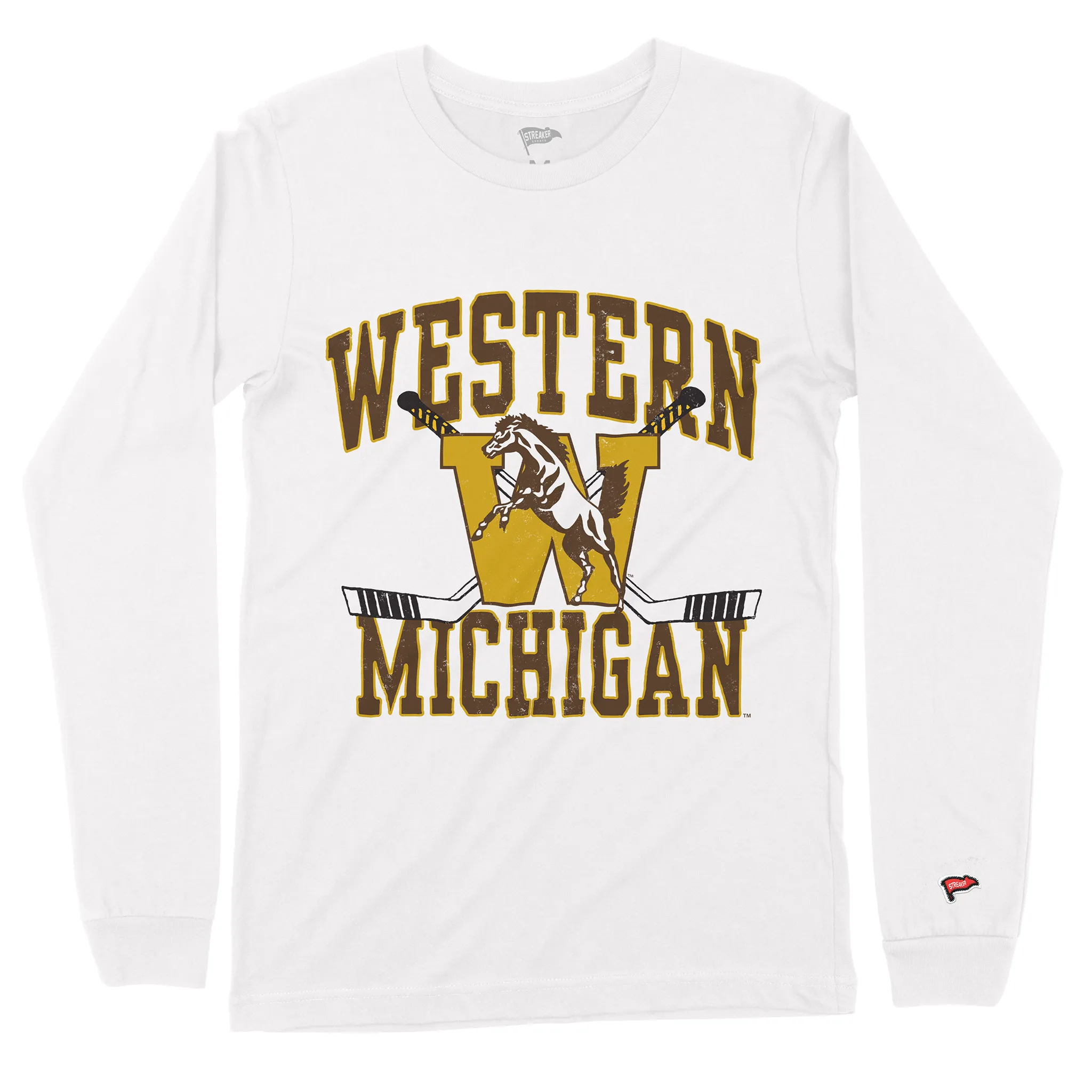 Western Michigan Vintage Hockey Long Sleeve sold by Streaker Sports
