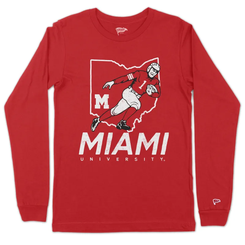 Miami University Vintage Home Territory Football Long Sleeve sold by Streaker Sports