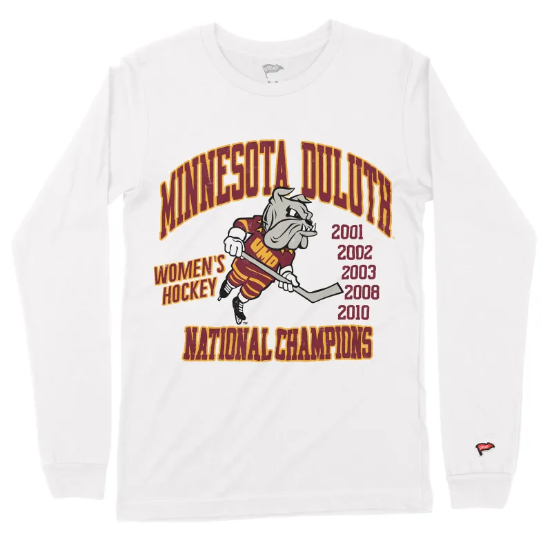 Minnesota Duluth Women's Hockey Champions Long Sleeve sold by Streaker Sports