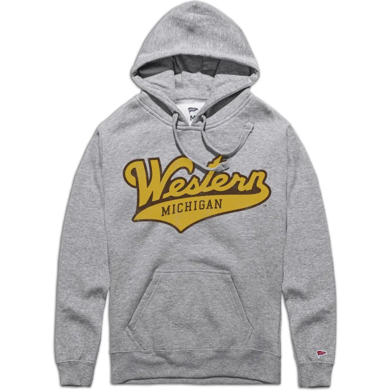 Western Michigan Vintage Script Hoodie sold by Streaker Sports