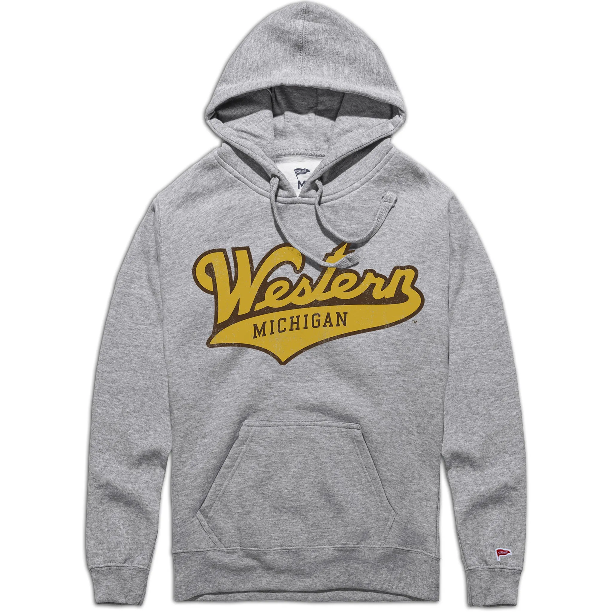Western Michigan Vintage Script Hoodie sold by Streaker Sports