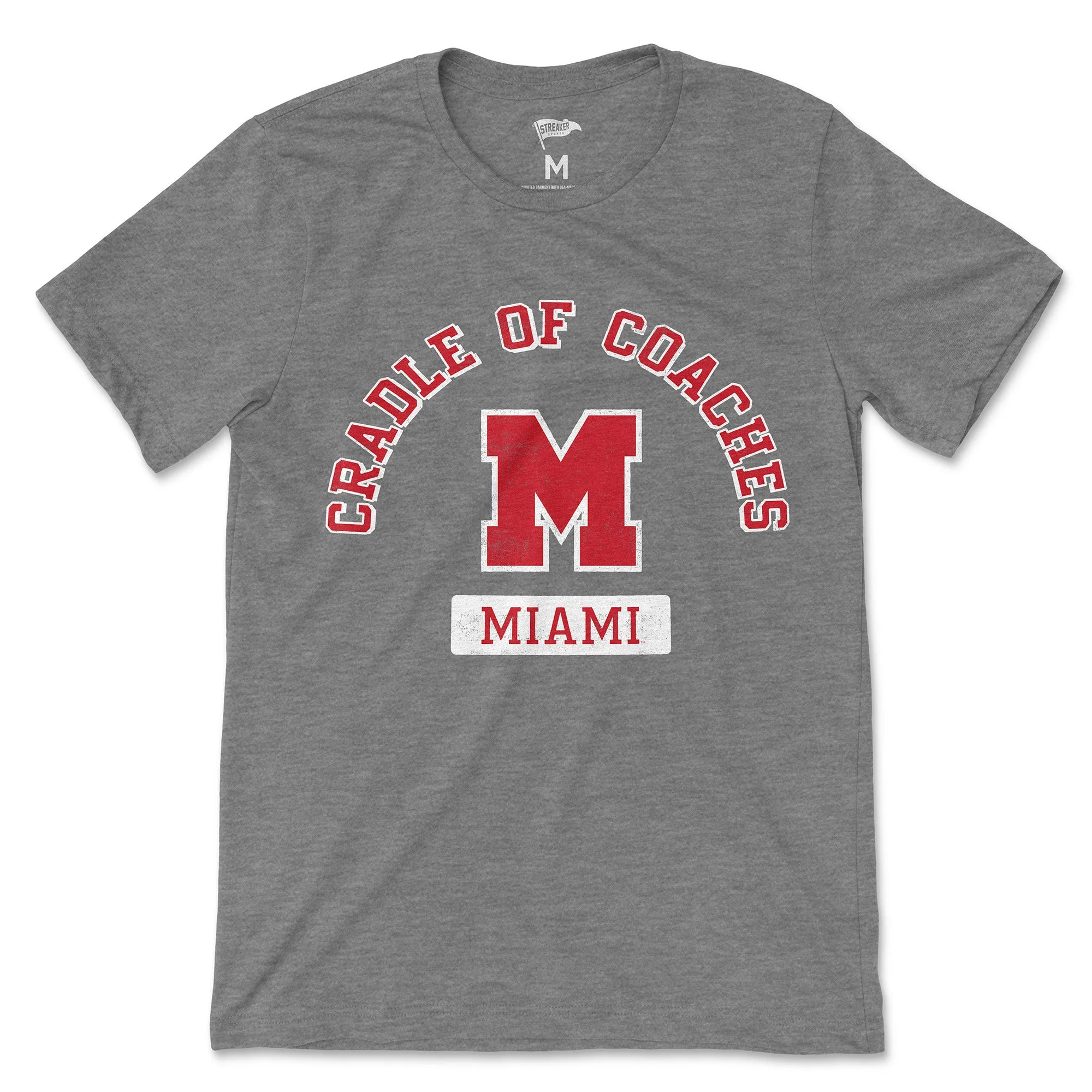 Miami University Vintage Cradle of Coaches Tee sold by Streaker Sports
