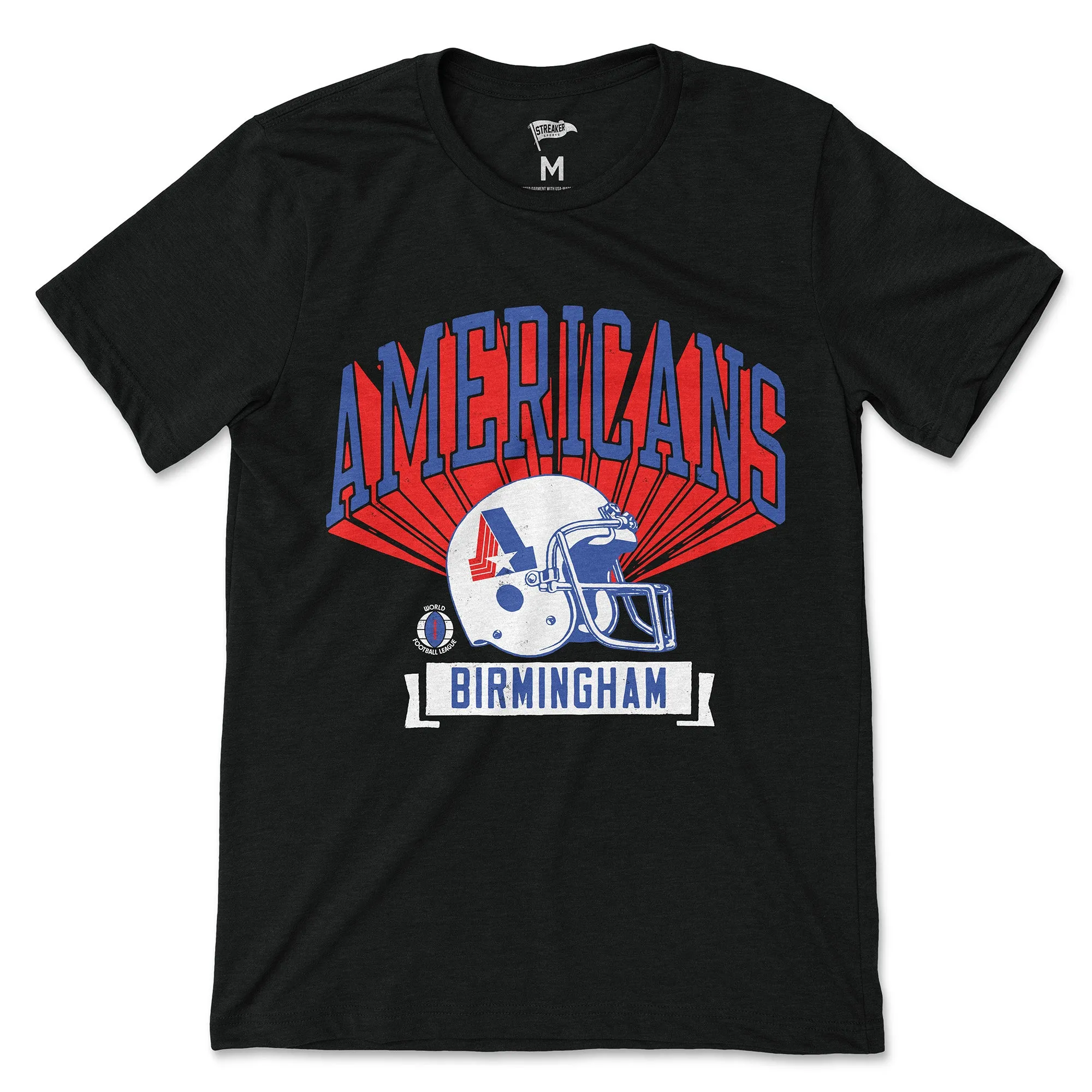 1974 Birmingham Americans Retro Helmet Tee sold by Streaker Sports