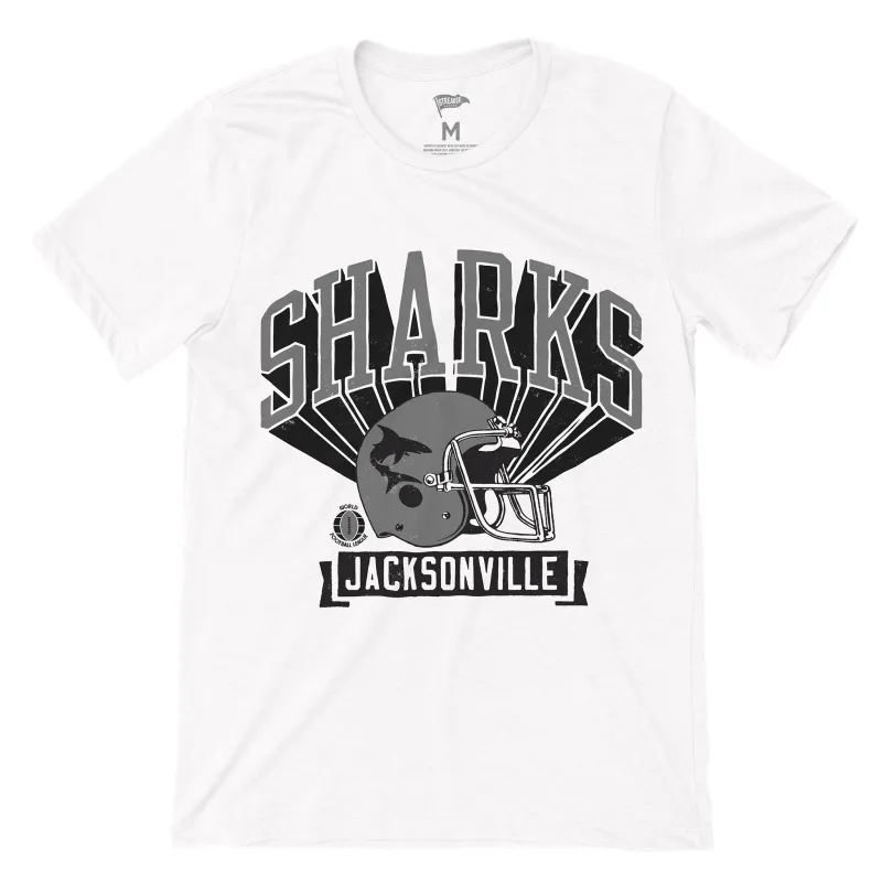 1974 Jacksonville Sharks Retro Helmet Tee sold by Streaker Sports