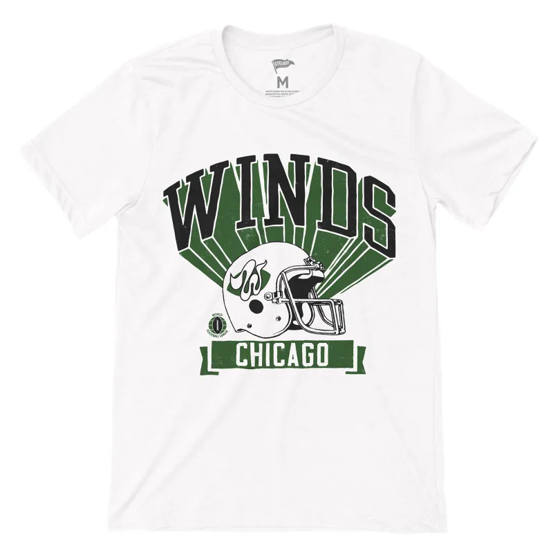 1975 Chicago Winds Retro Helmet Tee sold by Streaker Sports