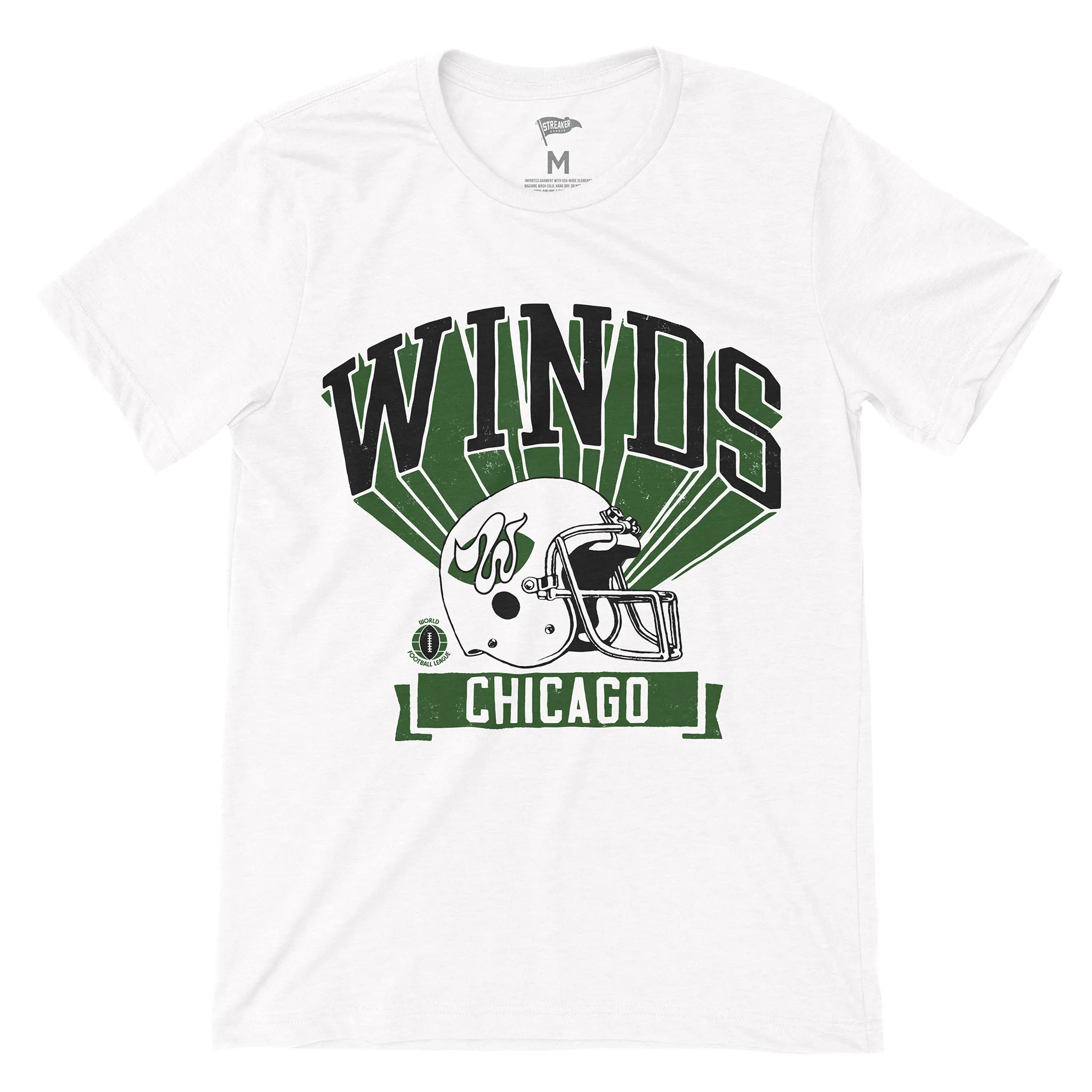 1975 Chicago Winds Retro Helmet Tee sold by Streaker Sports