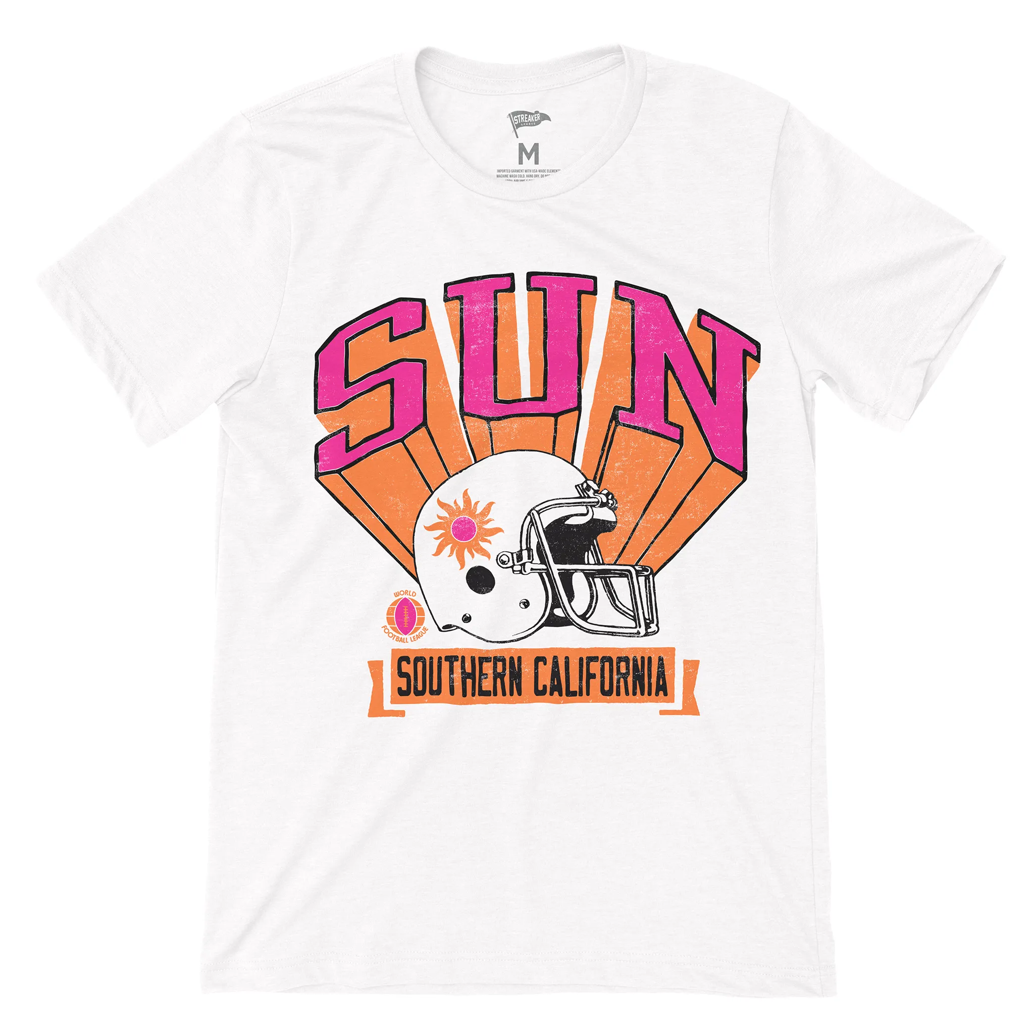 1974 Southern California Sun Retro Helmet Tee sold by Streaker Sports