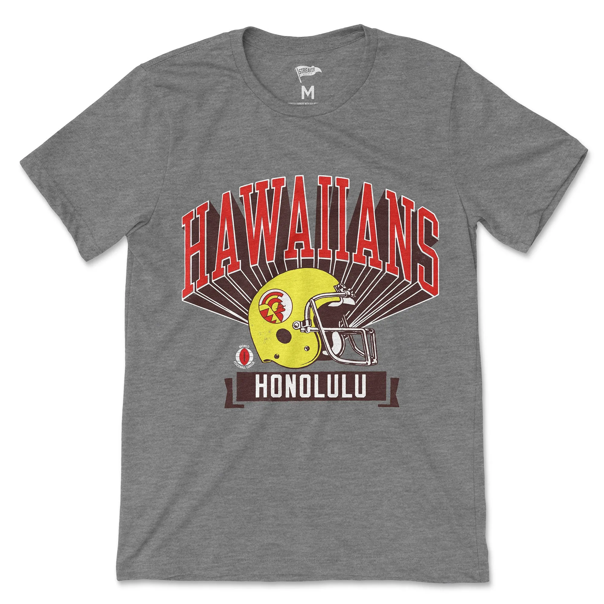 1974 Honolulu Hawaiians Retro Helmet Tee sold by Streaker Sports