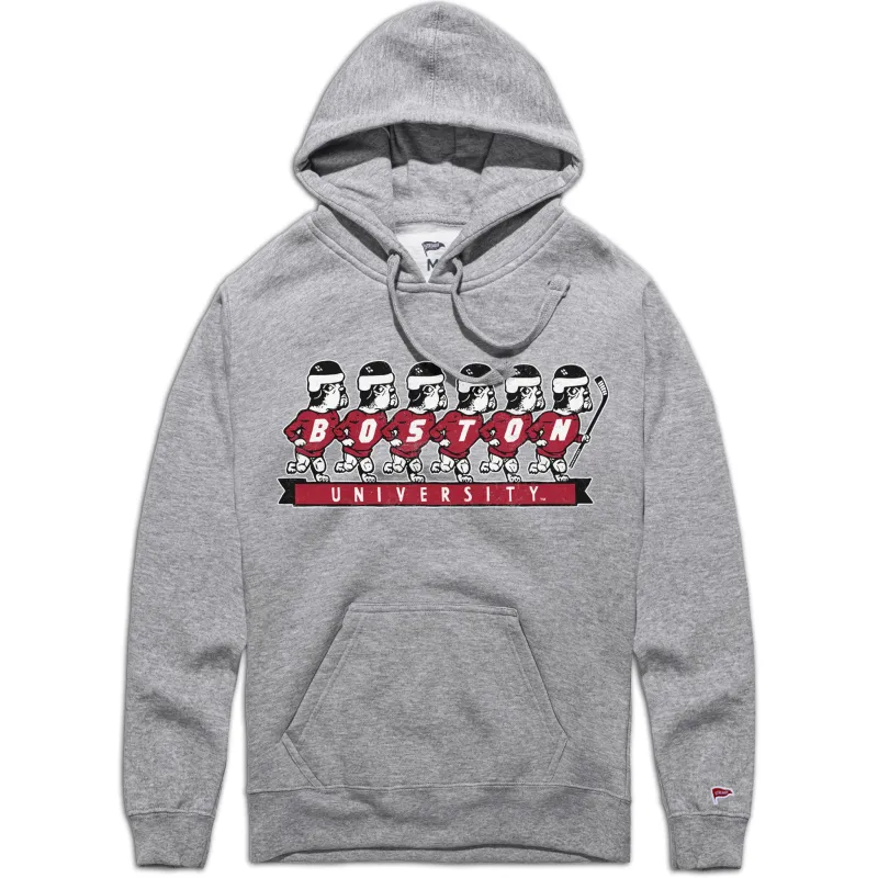 Boston University Vintage Hockey Lineup Hoodie sold by Streaker Sports