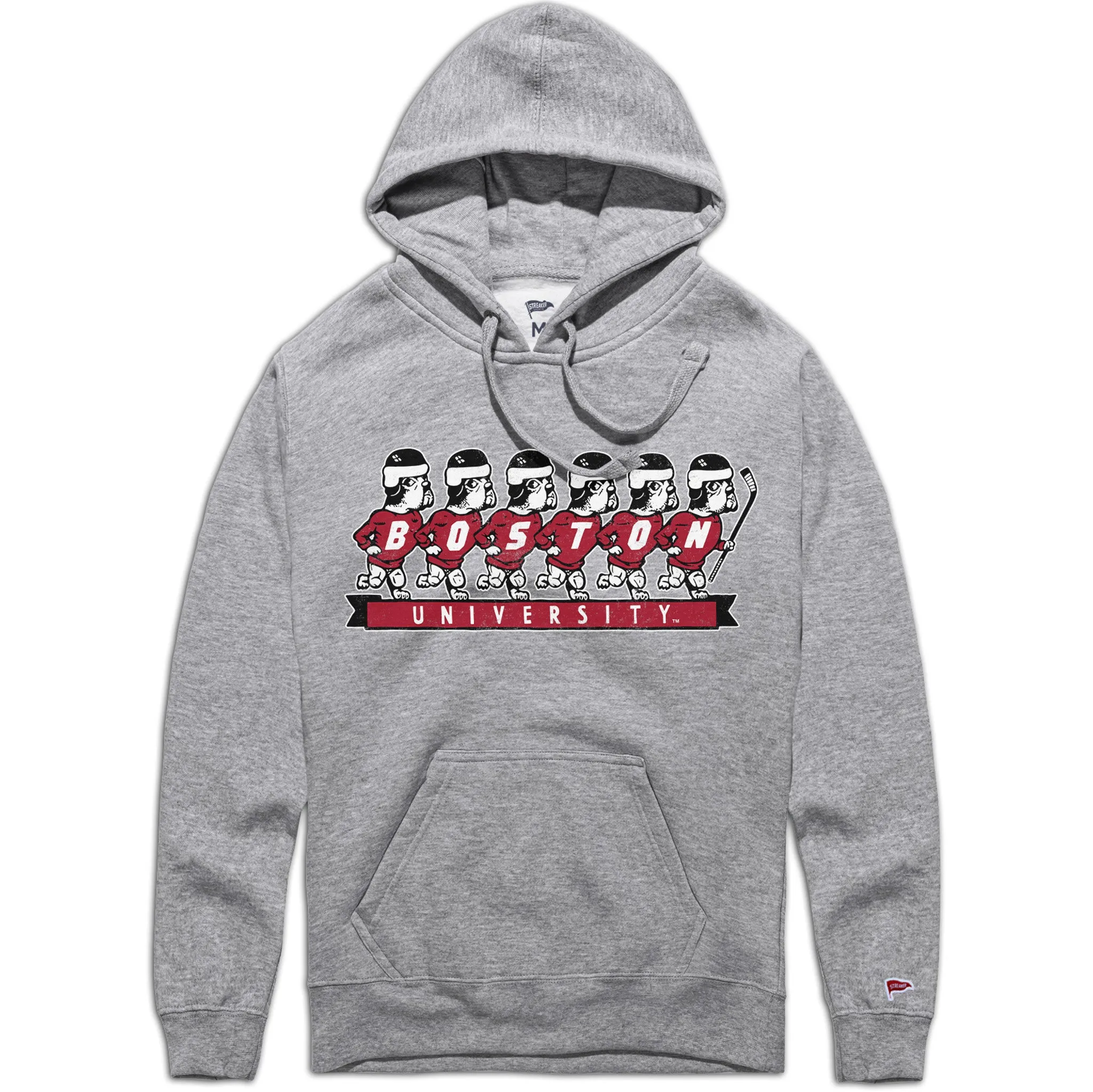 Boston University Vintage Hockey Lineup Hoodie sold by Streaker Sports