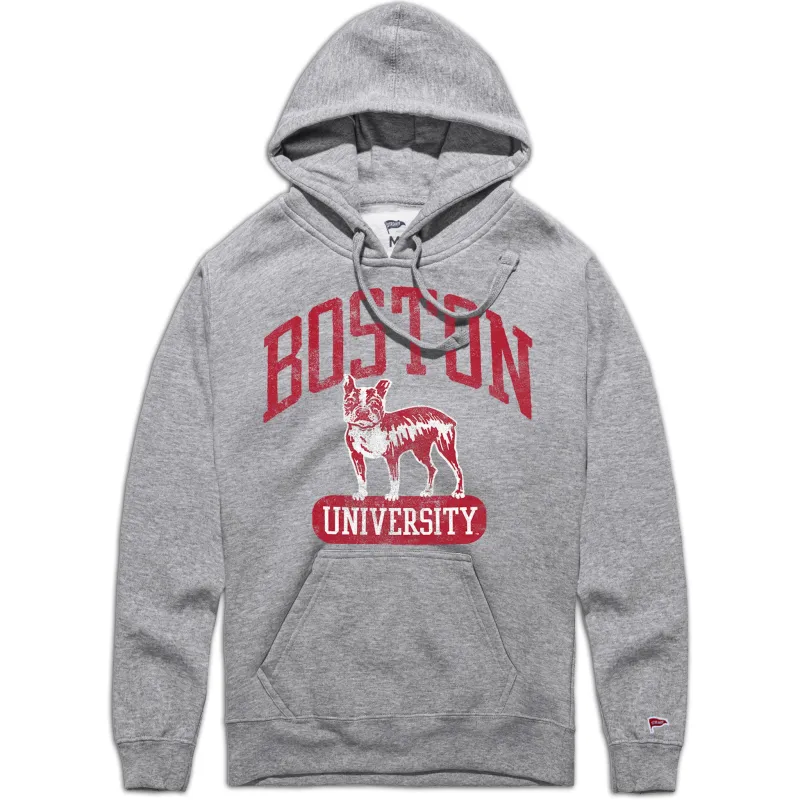 Boston University Vintage Campus Hoodie made by Streaker Sports