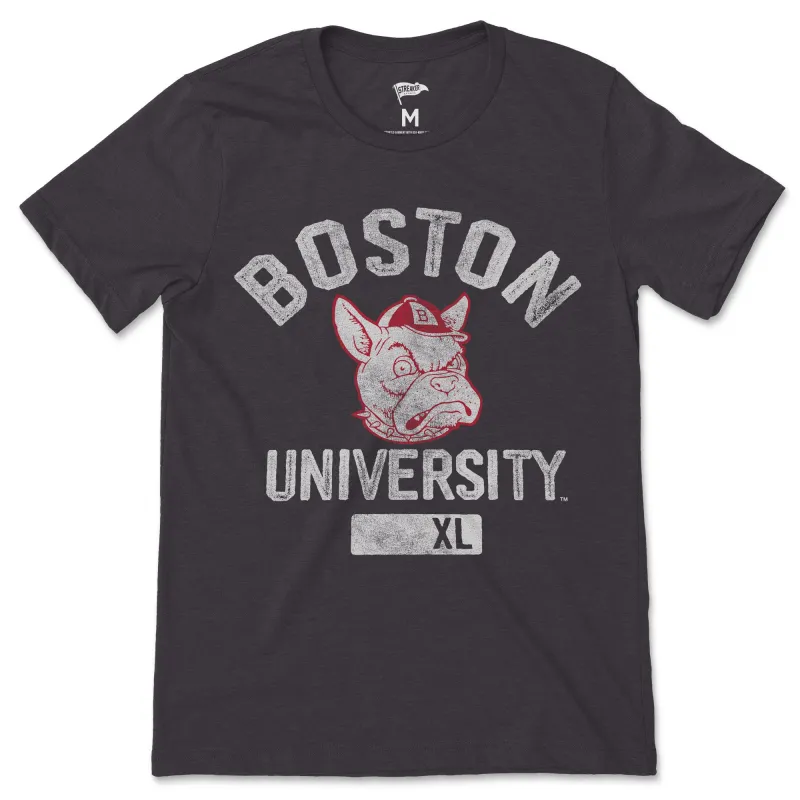 Boston University Vintage Warm Up Tee sold by Streaker Sports
