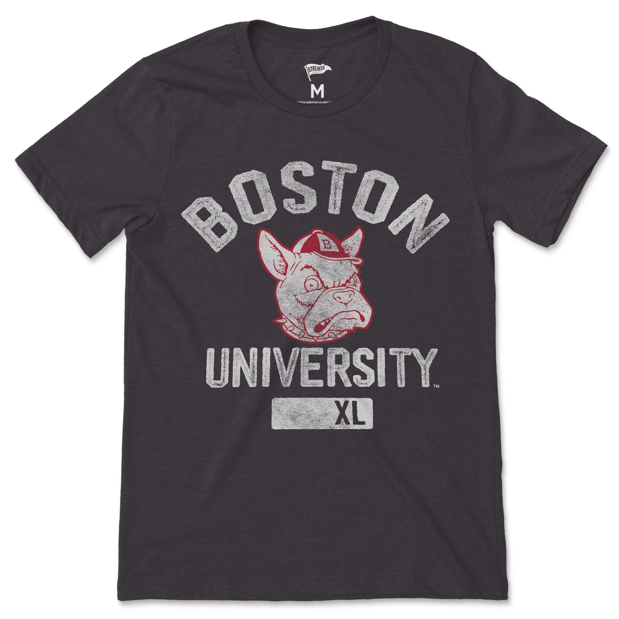 Boston University Vintage Warm Up Tee sold by Streaker Sports