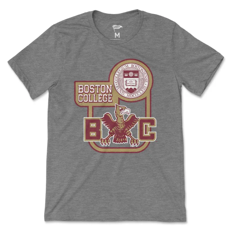 Boston College Vintage Crest Tee sold by Streaker Sports