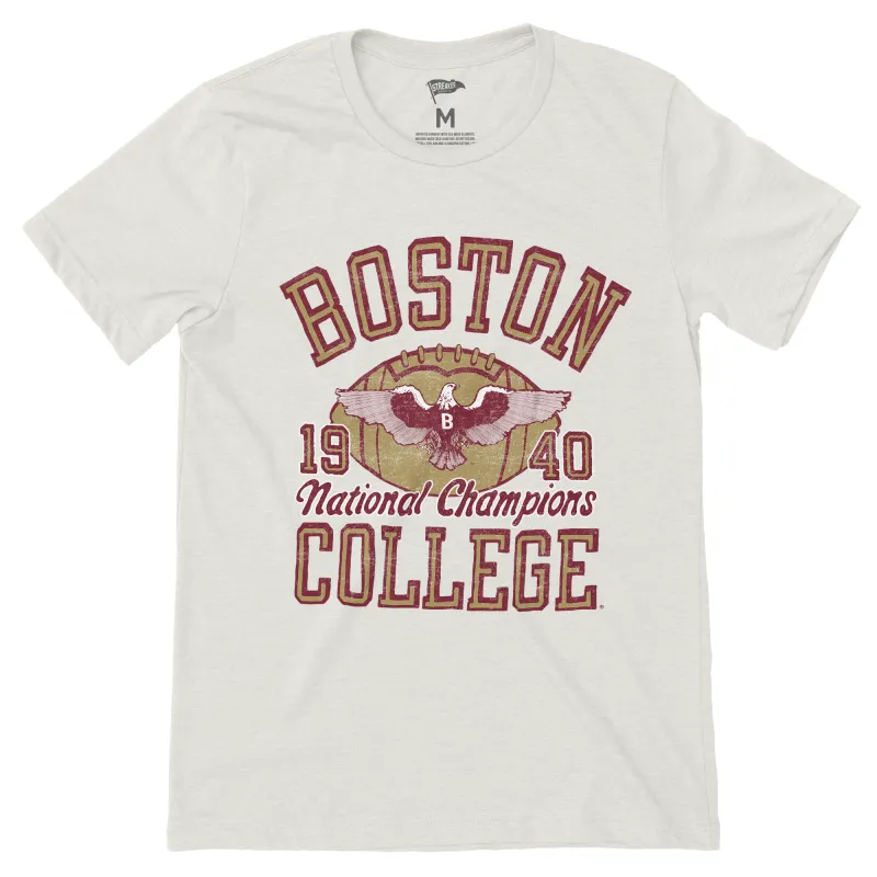 Boston College Vintage 1940 Football Champions Tee sold by Streaker Sports