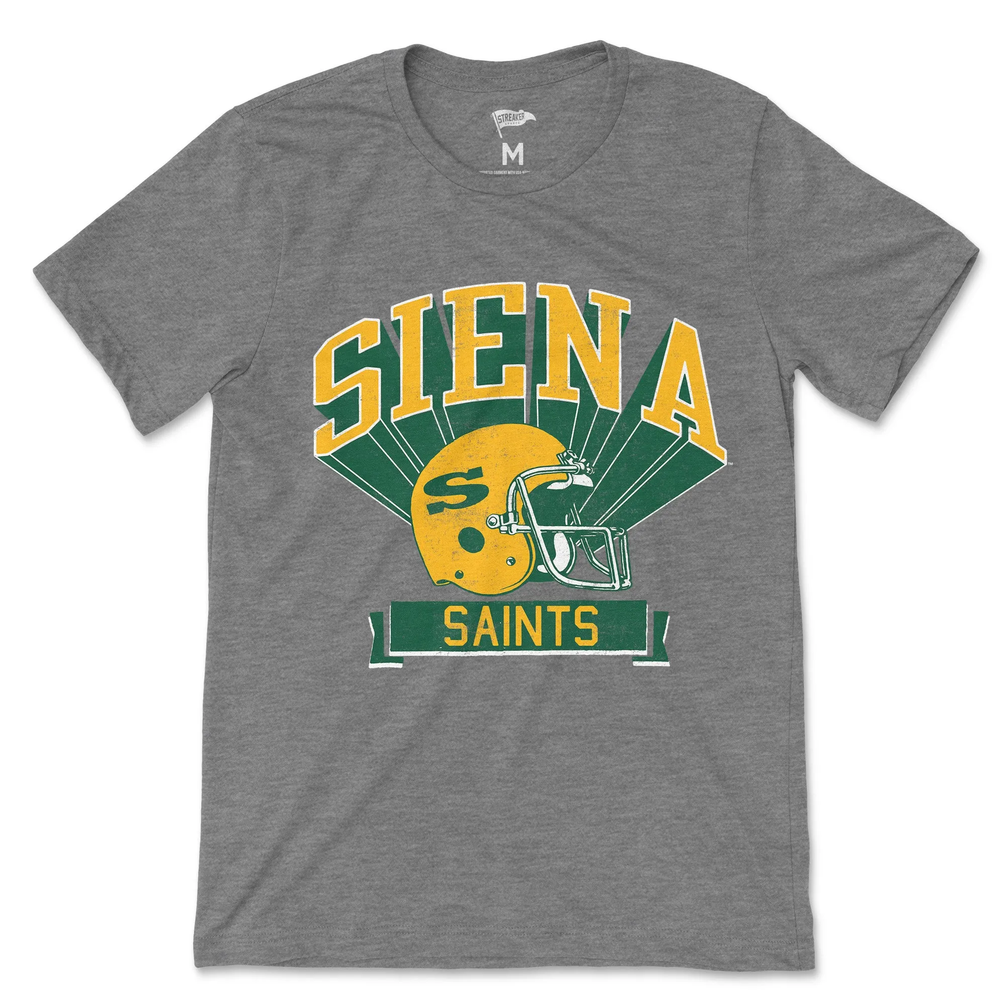 Siena Vintage Football Tee sold by Streaker Sports
