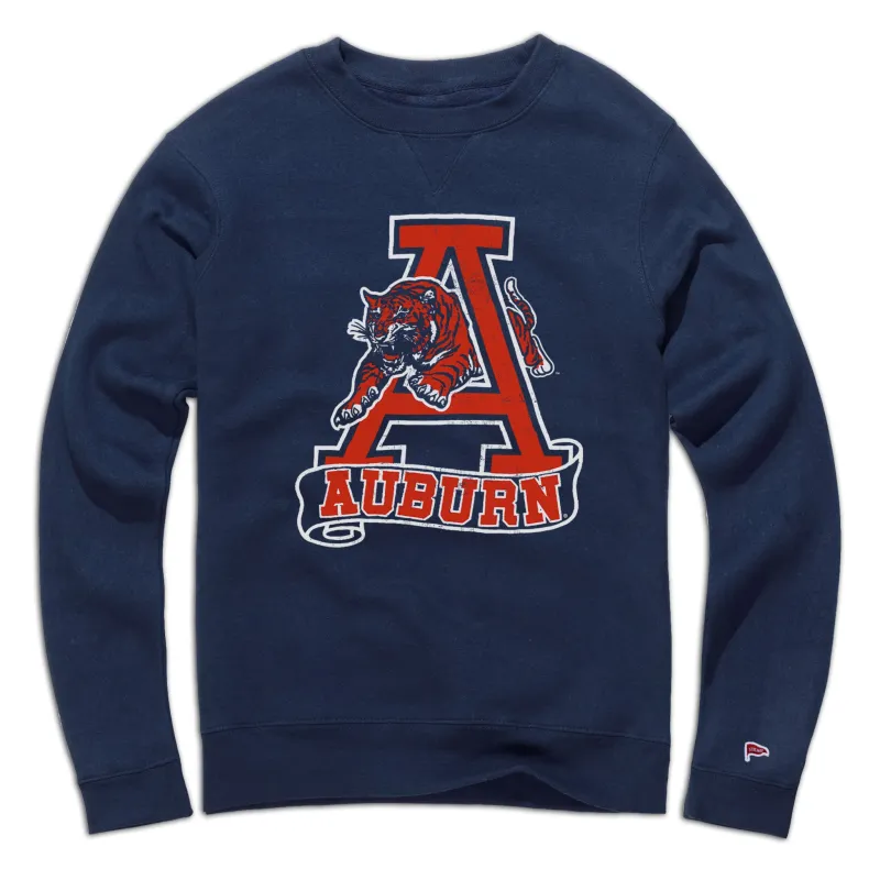 Auburn Vintage Leaping Tiger Crewneck Sweatshirt sold by Streaker Sports