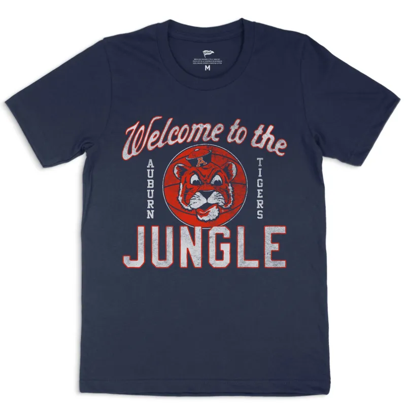Auburn Vintage Welcome To The Jungle Basketball Tee sold by Streaker Sports
