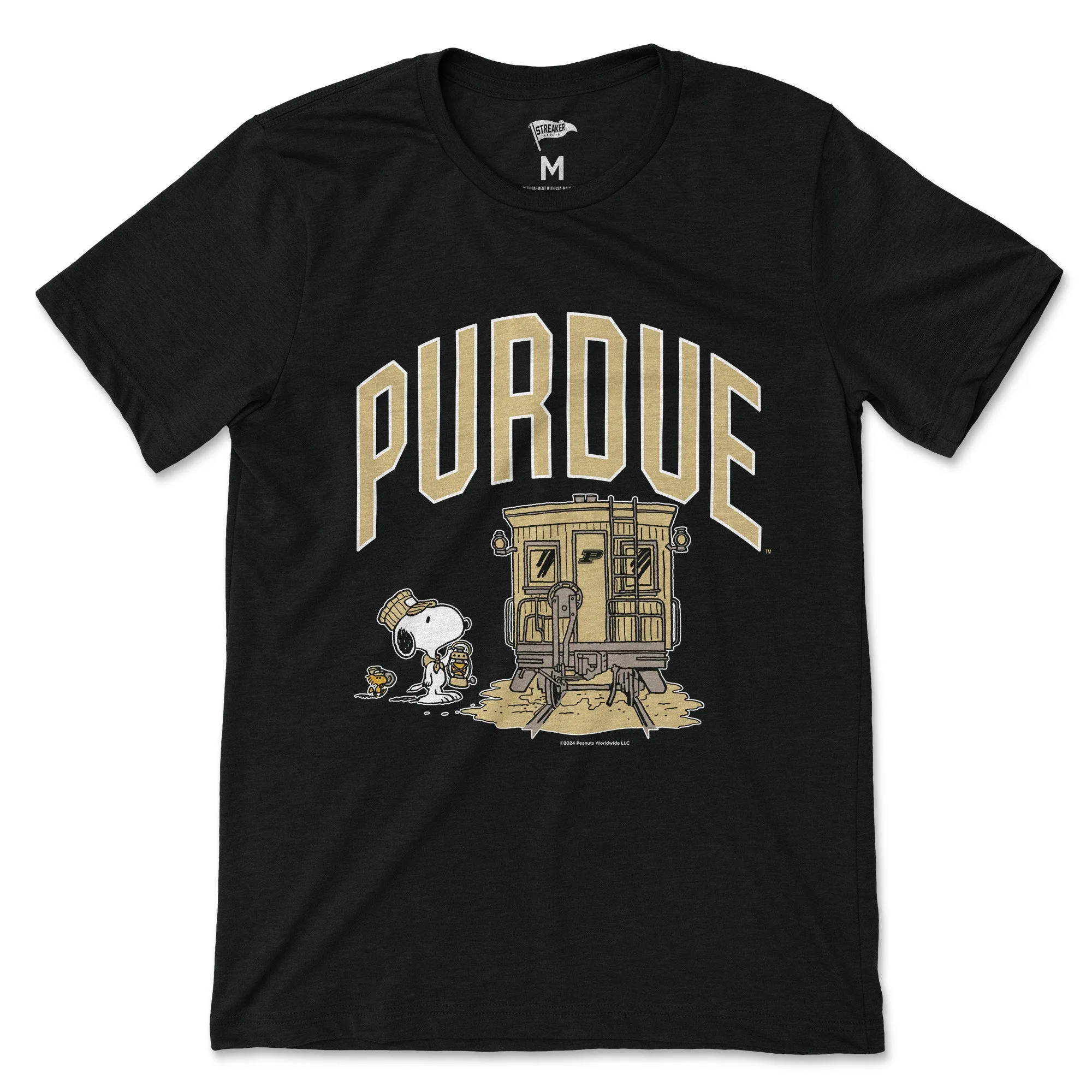 Peanuts x Purdue Boiler Up Tee sold by Streaker Sports