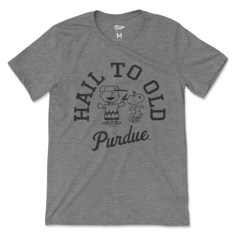 Peanuts x Purdue Hail To Old Purdue Tee sold by Streaker Sports