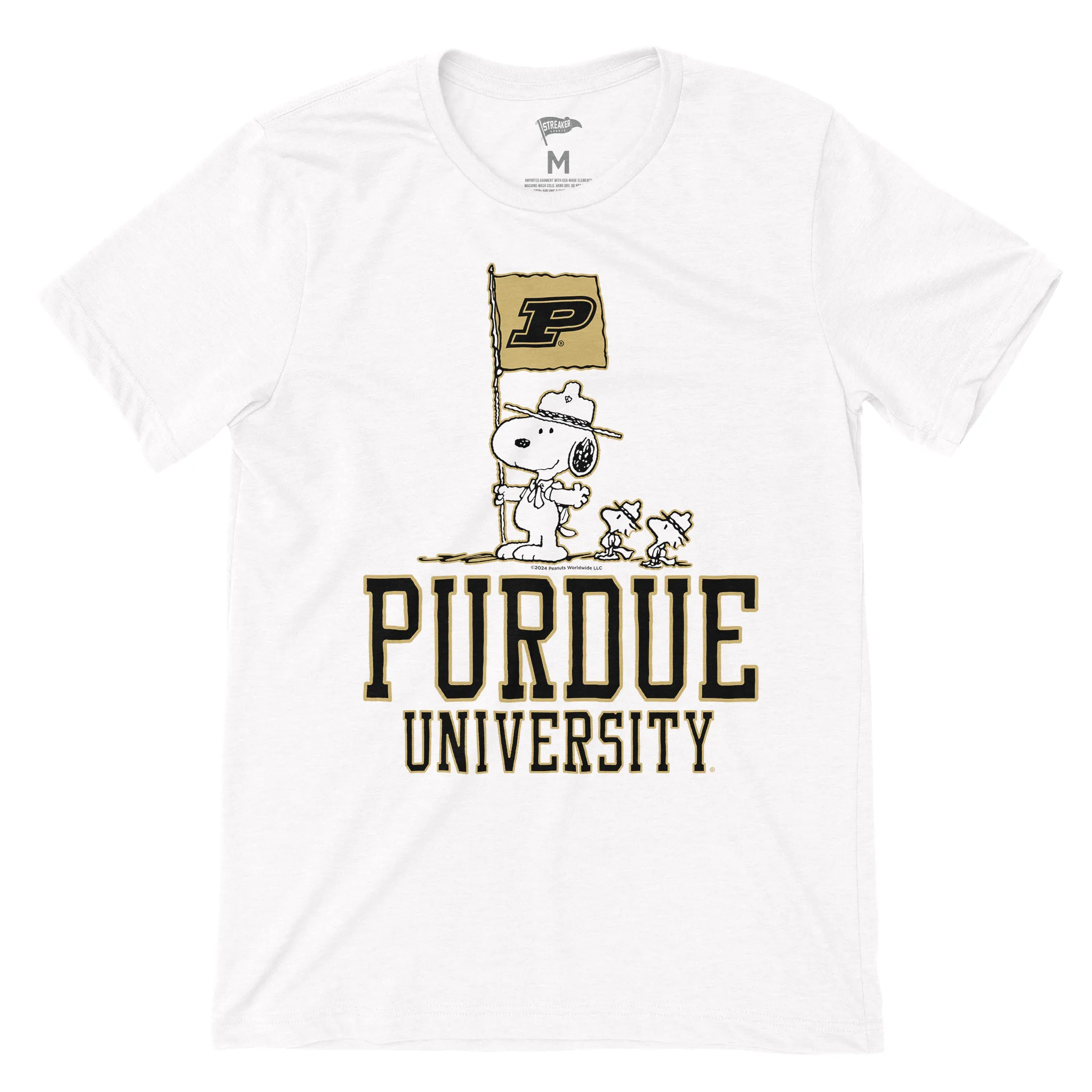 Peanuts x Purdue Beagle Scouts Tee sold by Streaker Sports