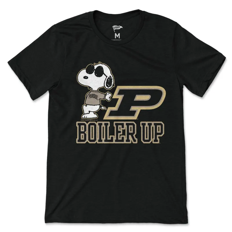 Peanuts x Purdue Joe Cool Tee sold by Streaker Sports