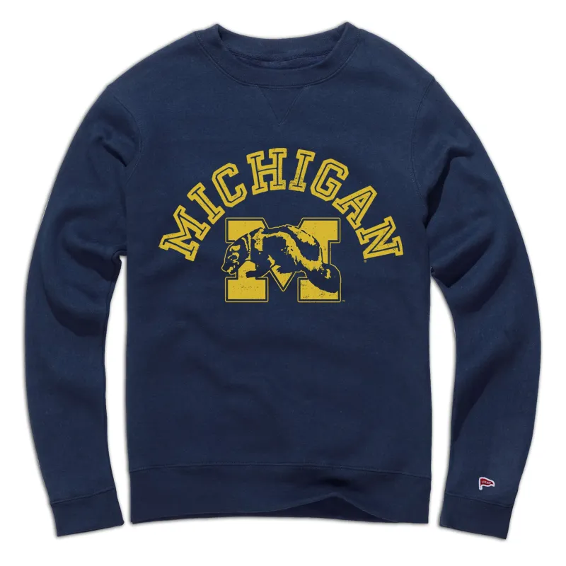 Michigan Vintage Campus Crewneck Sweatshirt sold by Streaker Sports