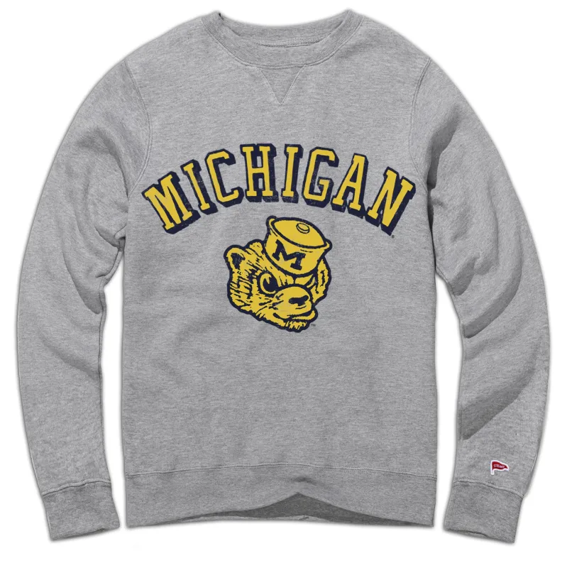 Michigan Vintage Wordmark Crewneck Sweatshirt sold by Streaker Sports