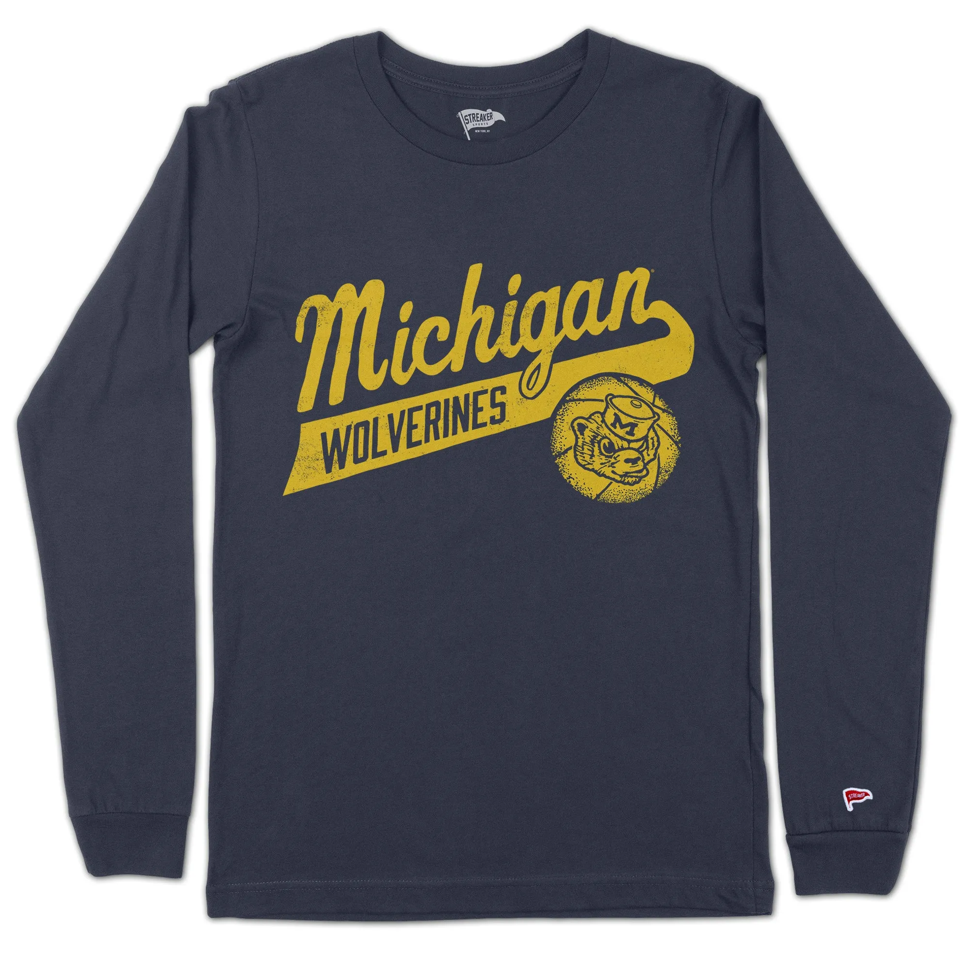 Michigan Vintage Basketball Long Sleeve sold by Streaker Sports