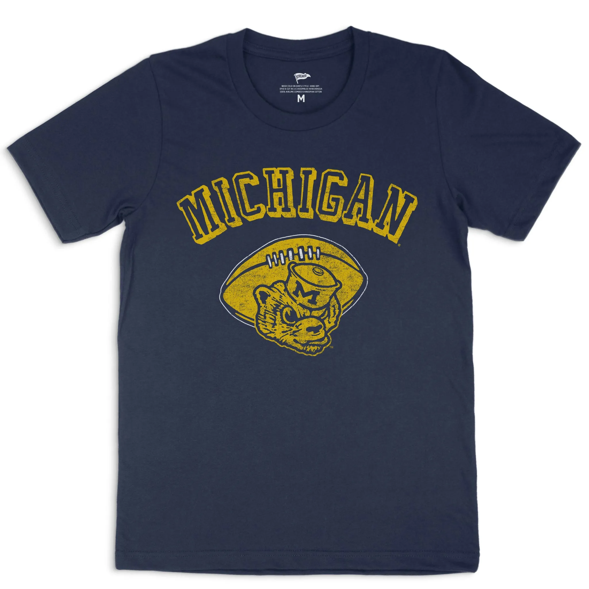 Michigan Vintage Football Tee sold by Streaker Sports