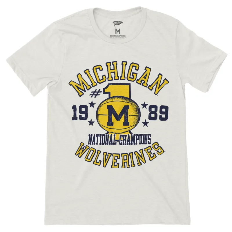 Michigan Vintage Basketball 1989 National Champions Tee sold by Streaker Sports