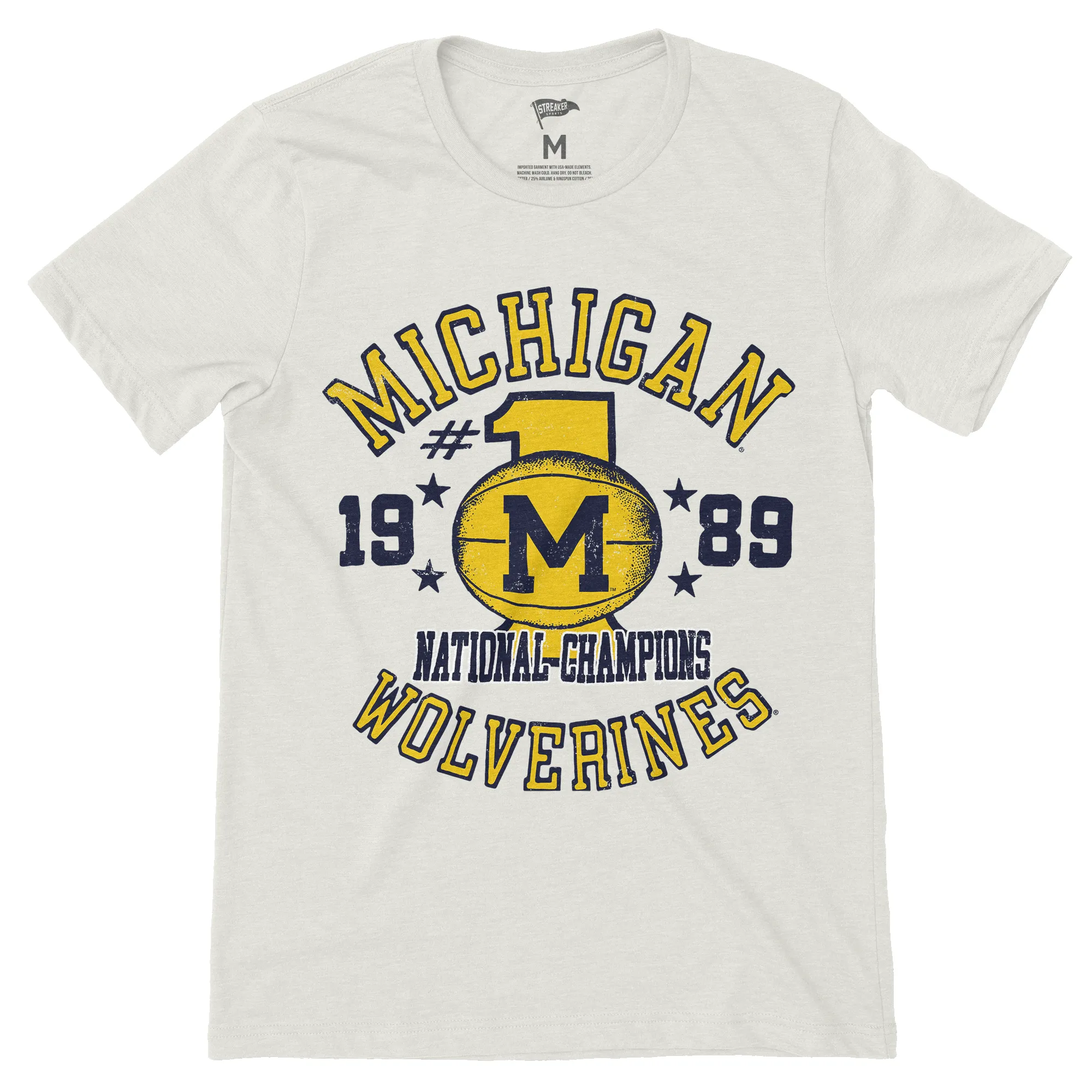 Michigan Vintage Basketball 1989 National Champions Tee sold by Streaker Sports
