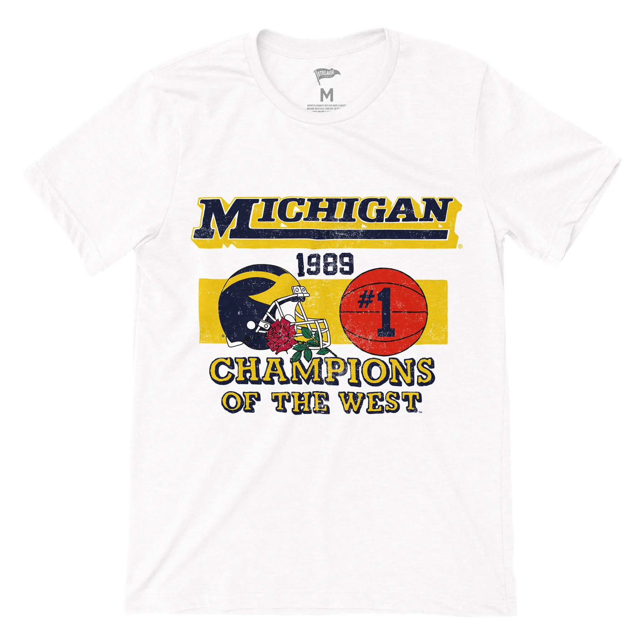 Michigan Vintage 1989 Champions of the West Tee sold by Streaker Sports