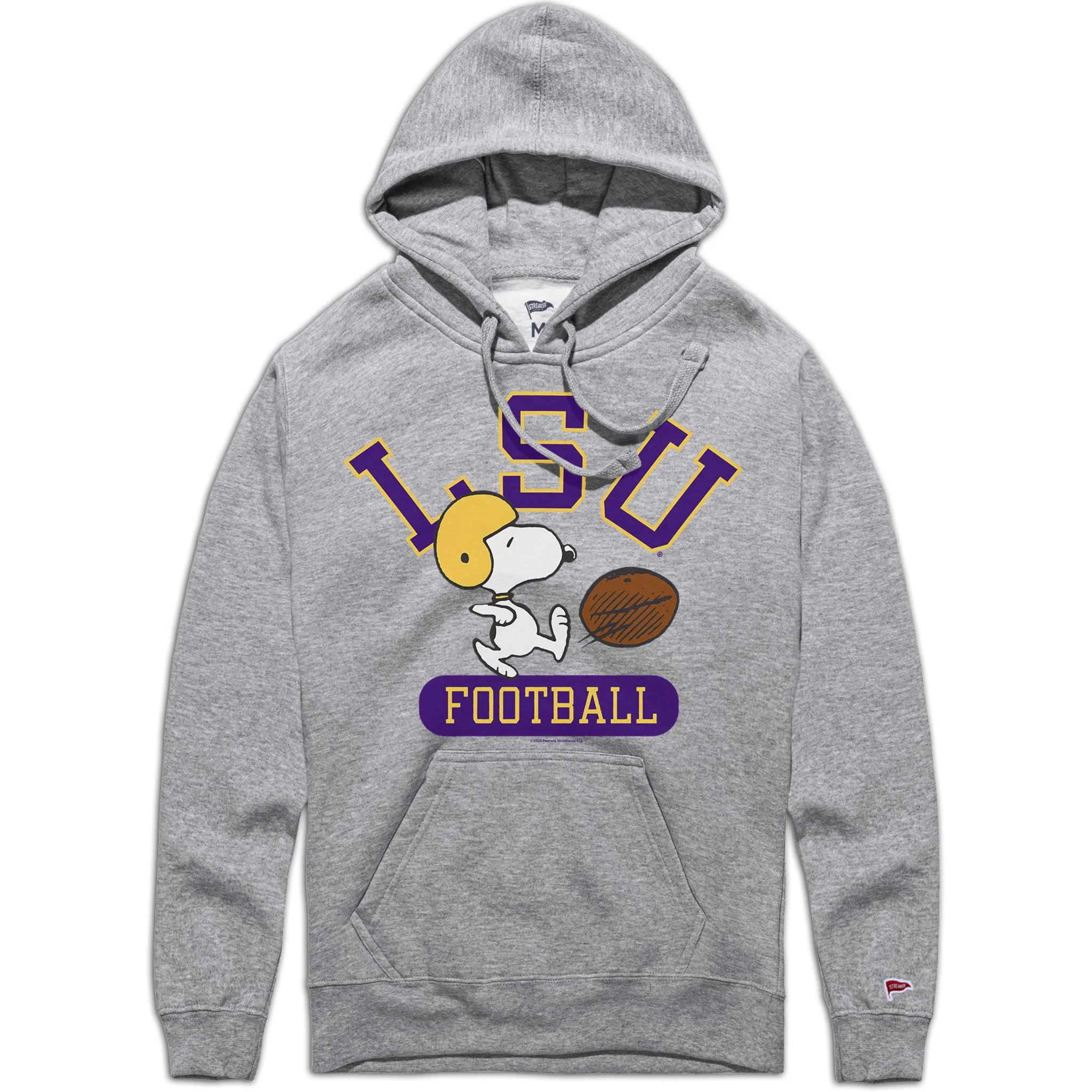 Peanuts x LSU Snoopy Football Hoodie sold by Streaker Sports