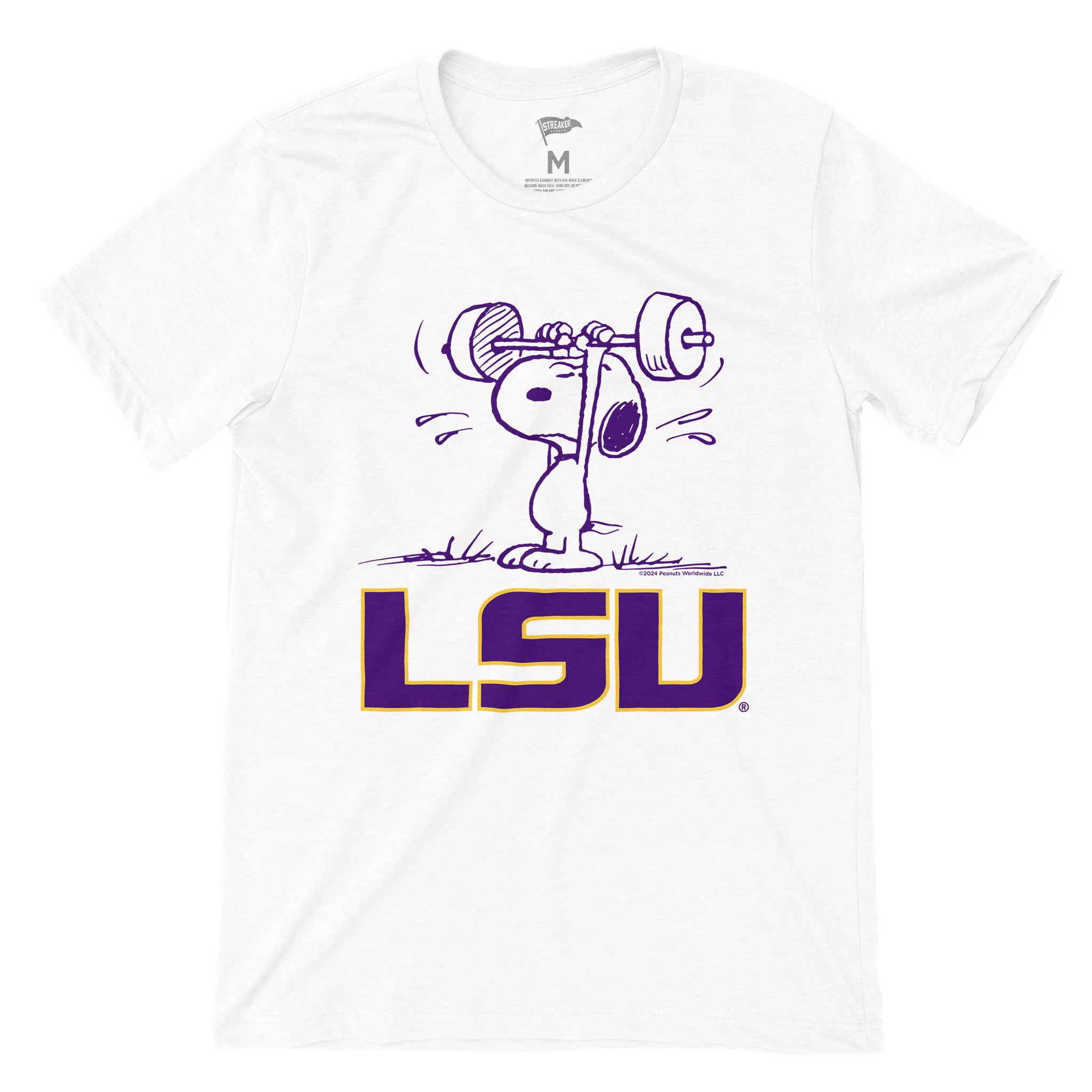 Peanuts x LSU Athletics Tee sold by Streaker Sports