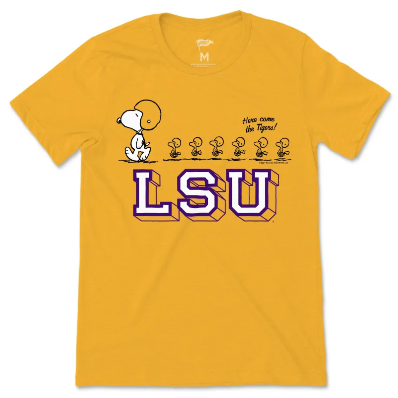 Peanuts x LSU Snoopy's Football Team Tee sold by Streaker Sports