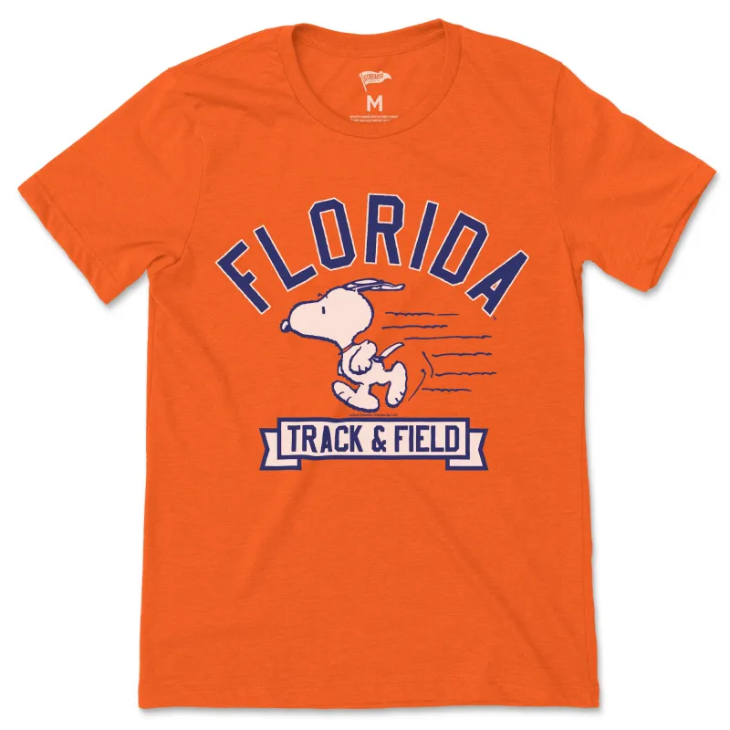 Peanuts x Florida Track & Field Tee sold by Streaker Sports