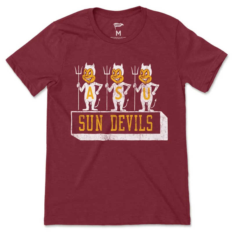 Arizona State Vintage Sparky Lineup Tee sold by Streaker Sports