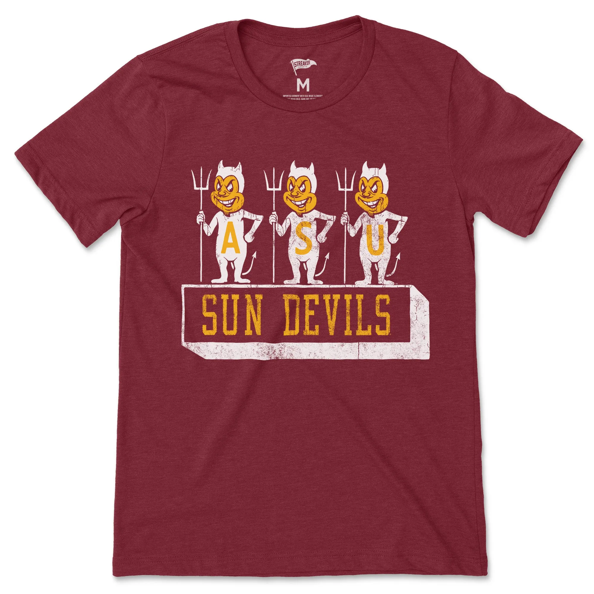 Arizona State Vintage Sparky Lineup Tee sold by Streaker Sports