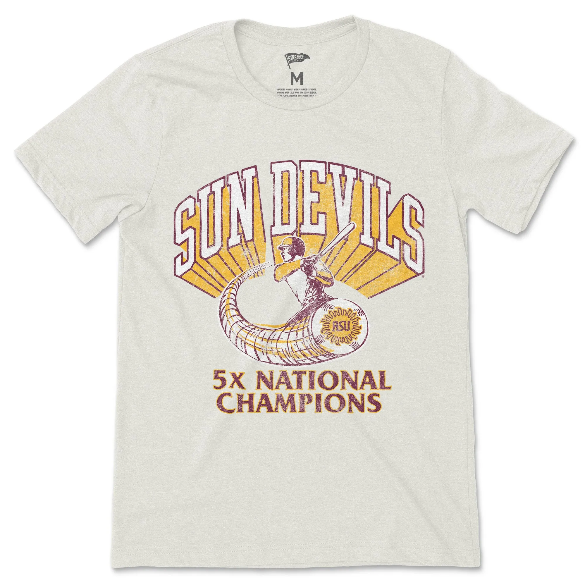 Arizona State Vintage Baseball Tee sold by Streaker Sports
