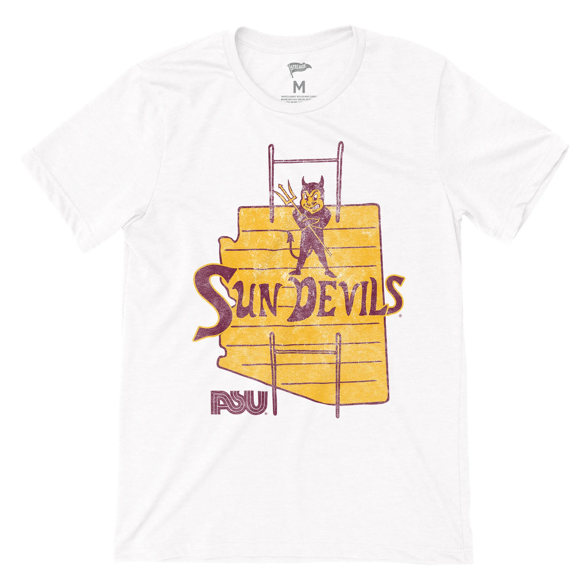 Arizona State Vintage Sparky Football Tee sold by Streaker Sports