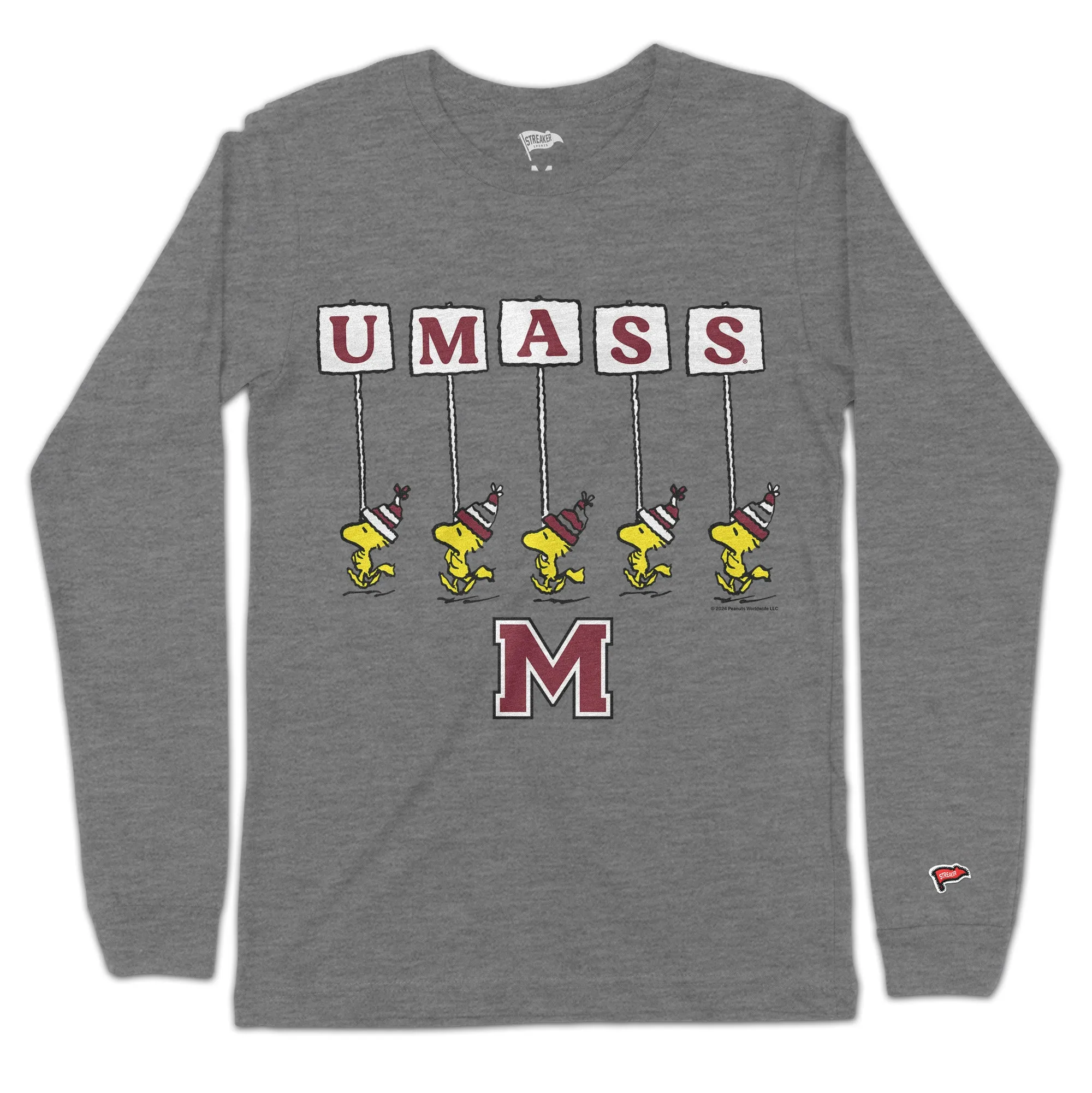 Peanuts x UMass Gameday Long Sleeve sold by Streaker Sports